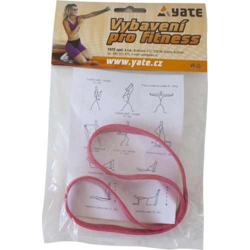 Guma oporowa Yate Power Band, twarda – czerwona