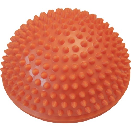 Piłka do masażu Yate Spiky Half Ball, 16 cm, pomarańczowa
