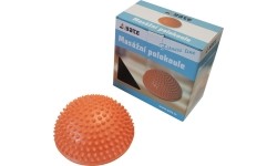 Piłka do masażu Yate Spiky Half Ball, 16 cm, pomarańczowa