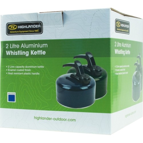 Czajnik z gwizdkiem Highlander, aluminium, 2 l, granatowy