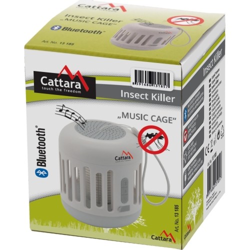 Ładowalna latarka Cattara z pułapką UV na owady i muzyką Bluetooth