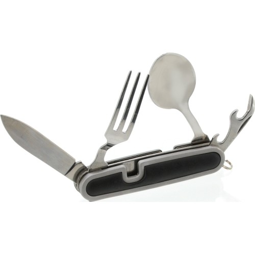 Nóż składany ze sztućcami Cattara CAMPING, 9 cm