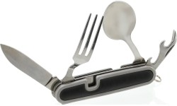Nóż składany ze sztućcami Cattara CAMPING, 9 cm