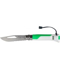 Nóż Opinel Outdoor No.8, ostrze ze stali nierdzewnej - Zielony