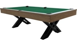 Stół bilardowy Pool X-con, 8 ft, szary dąb, sukno Club Cloth żółto-zielone