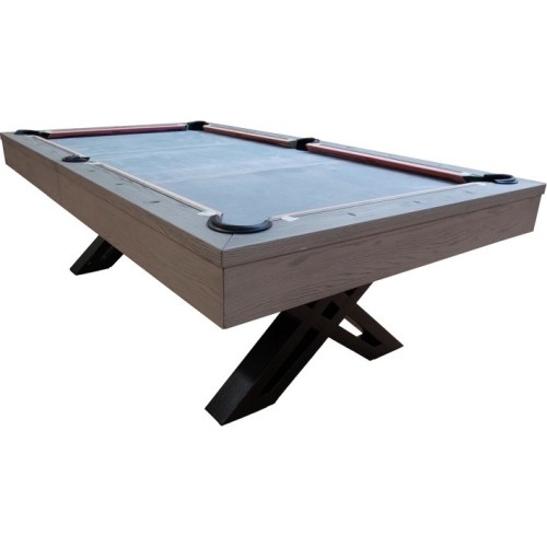 Stół bilardowy Pool X-con, 8 ft, szary dąb, sukno Club Cloth żółto-zielone