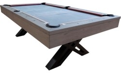Stół bilardowy Pool X-con, 8 ft, szary dąb, sukno Club Cloth żółto-zielone