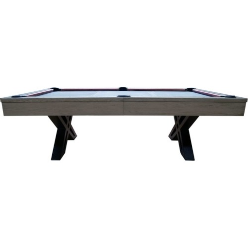 Stół bilardowy Pool X-con, 8 ft, szary dąb, sukno Club Cloth żółto-zielone