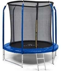 Trampolina z siatką KLARFIT Jumpstarter 250 cm niebieska