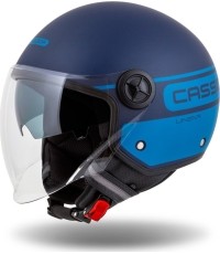 Kask motocyklowy Cassida Handy Plus Linear, perłowy matowy niebieski / ciemnoniebieski