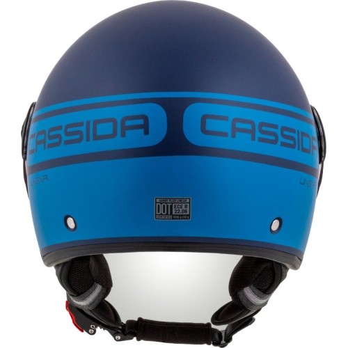Kask motocyklowy Cassida Handy Plus Linear, perłowy matowy niebieski / ciemnoniebieski