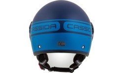 Kask motocyklowy Cassida Handy Plus Linear, perłowy matowy niebieski / ciemnoniebieski