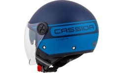 Kask motocyklowy Cassida Handy Plus Linear, perłowy matowy niebieski / ciemnoniebieski