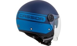 Kask motocyklowy Cassida Handy Plus Linear, perłowy matowy niebieski / ciemnoniebieski