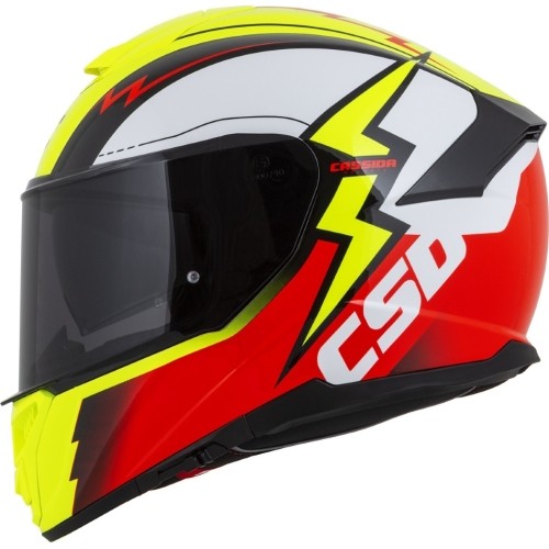 Kask motocyklowy Cassida Integral GT 2.1 Flash fluorescencyjny żółty/fluorescencyjny czerwony/czarny/biały