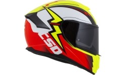 Kask motocyklowy Cassida Integral GT 2.1 Flash fluorescencyjny żółty/fluorescencyjny czerwony/czarny/biały