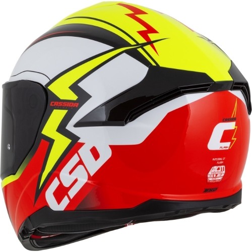 Kask motocyklowy Cassida Integral GT 2.1 Flash fluorescencyjny żółty/fluorescencyjny czerwony/czarny/biały