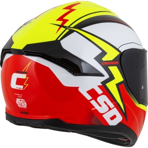 Kask motocyklowy Cassida Integral GT 2.1 Flash fluorescencyjny żółty/fluorescencyjny czerwony/czarny/biały