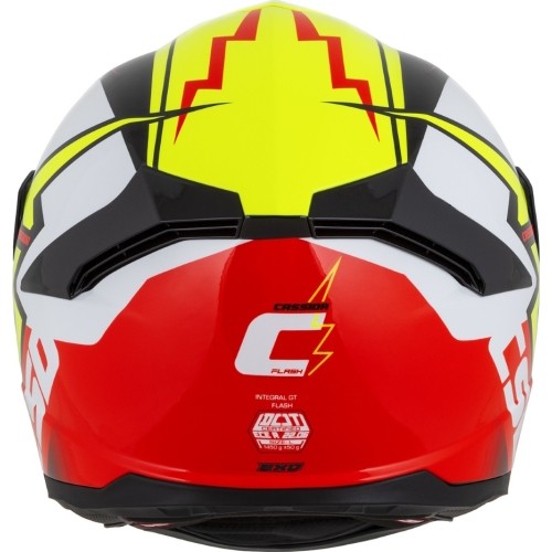 Kask motocyklowy Cassida Integral GT 2.1 Flash fluorescencyjny żółty/fluorescencyjny czerwony/czarny/biały