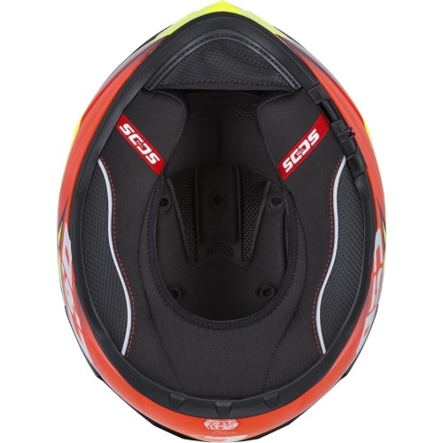 Kask motocyklowy Cassida Integral GT 2.1 Flash fluorescencyjny żółty/fluorescencyjny czerwony/czarny/biały