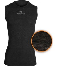 Uniseksowa koszulka bez rękawów Brubeck Multifunctional Base Layer 3D - Grafitowy