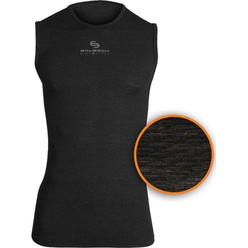 Uniseksowa koszulka bez rękawów Brubeck Multifunctional Base Layer 3D - Grafitowy
