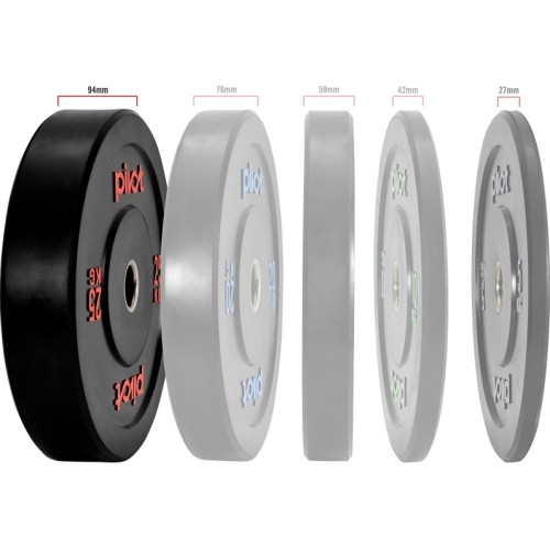 Pivot Fitness Pro Training Bumper zestaw talerzy obciążeniowych 25 kg
