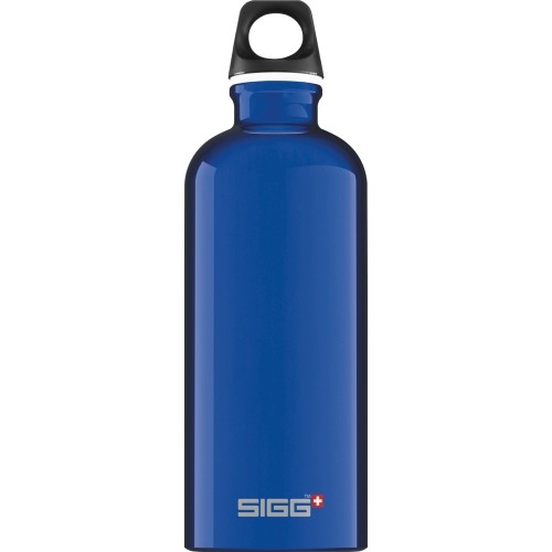 Aluminiowa butelka podróżna sportowa do picia SIGG Alu Drinking Traveller - 0,6 l, niebieska