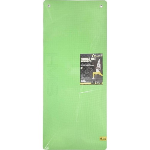 Mata fitness HMS Premium MFK08 EVA, 140x60 cm, 15 mm, zielono-czarna