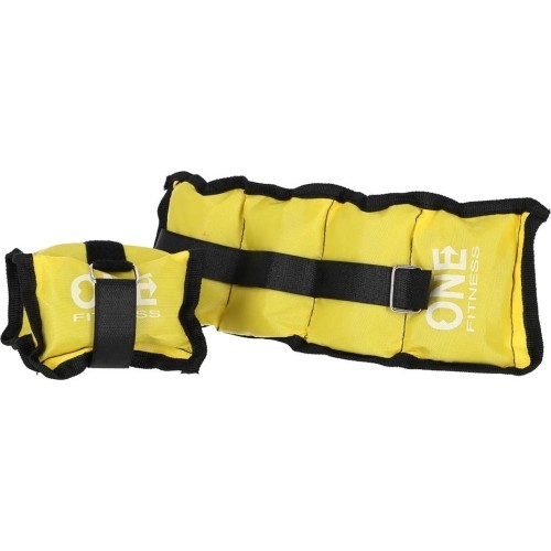 Obciążniki poduszkowe One Fitness WW01, żółte - 2 x 0,7 kg