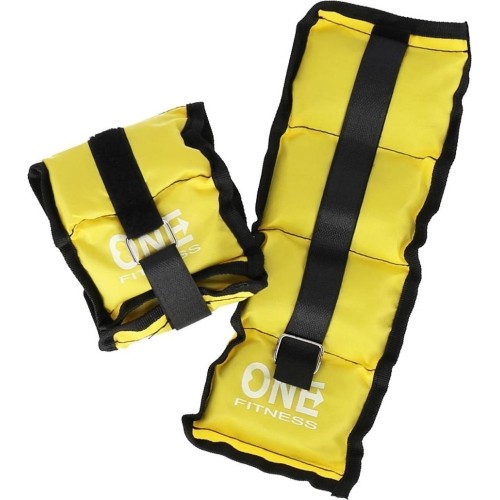 Obciążniki poduszkowe One Fitness WW01, żółte - 2 x 0,7 kg