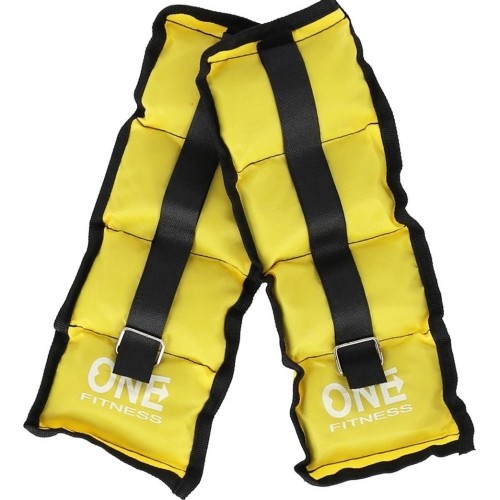Obciążniki poduszkowe One Fitness WW01, żółte - 2 x 0,7 kg