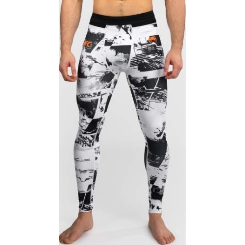 Męskie legginsy kompresyjne UFC Zenith by Venum White Authentic Fight Week Performance