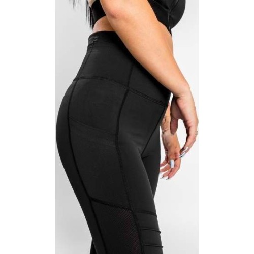 Legginsy damskie Venum Moto, czarno-piaskowe