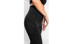 Legginsy damskie Venum Moto, czarno-piaskowe