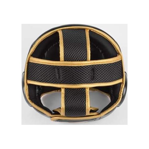 Kask bokserski Venum Challenger – czarno-złoty