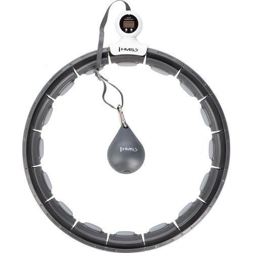 Magnetyczne koło Hula Hop HMS HHM15 z obciążnikiem i licznikiem + pas na talię BR163, czarno-czerwony