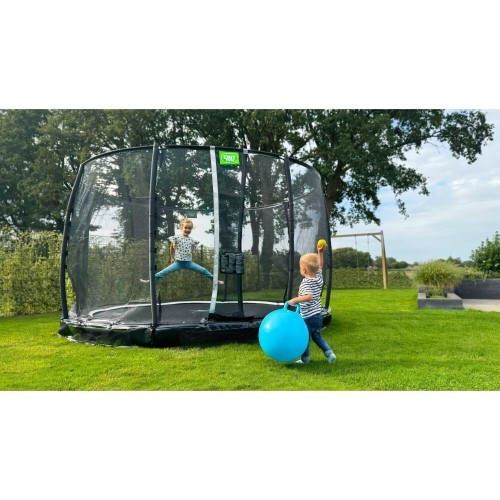 Trampolina gruntowa EXIT Allure Premium ø305 cm, zielona