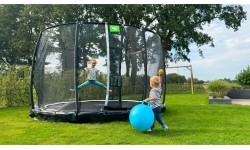 Trampolina gruntowa EXIT Allure Premium ø305 cm, zielona