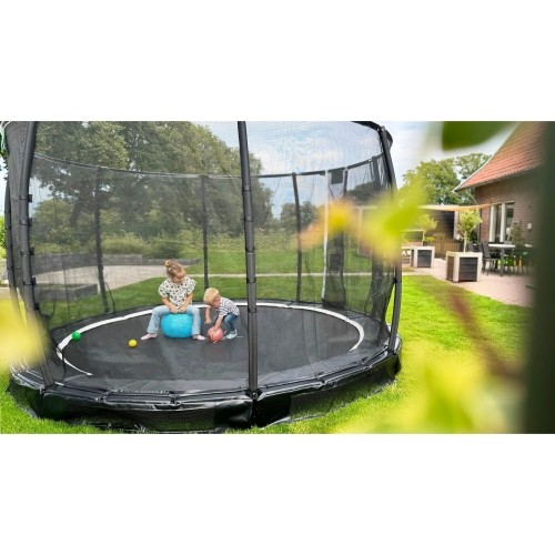 Trampolina gruntowa EXIT Allure Premium ø305 cm, zielona