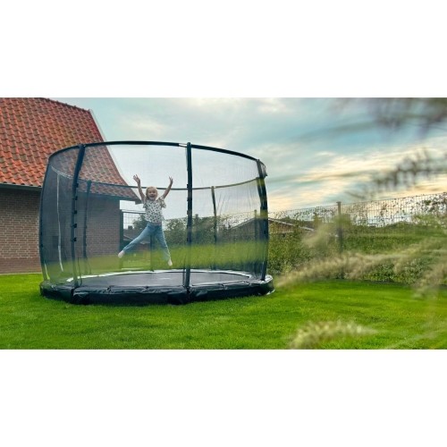 Trampolina gruntowa EXIT Allure Premium ø305 cm, zielona