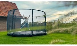 Trampolina gruntowa EXIT Allure Premium ø305 cm, zielona