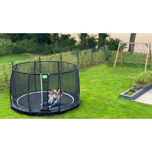 Trampolina gruntowa EXIT Allure Premium ø305 cm, zielona