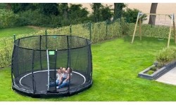 Trampolina gruntowa EXIT Allure Premium ø305 cm, zielona
