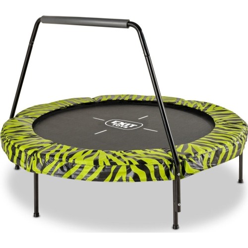 Trampolina EXIT Tiggy Junior z drążkiem ø140 cm, czarno-zielona