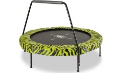 Trampolina EXIT Tiggy Junior z drążkiem ø140 cm, czarno-zielona