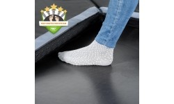Trampolina gruntowa EXIT Dynamic 244x427 cm z siatką ochronną – czarna