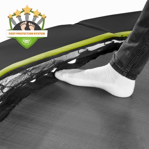 Trampolina sportowa gruntowa EXIT Silhouette 214x305 cm, czarna