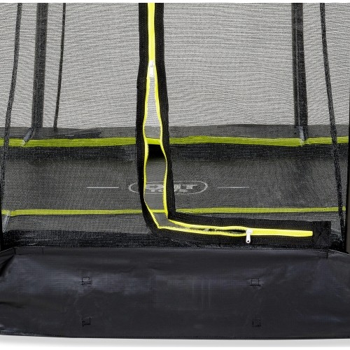 Trampolina gruntowa EXIT Silhouette ø244 cm z siatką ochronną – czarna