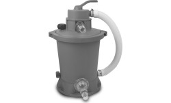 Basen EXIT Stone ø360x122 cm z zadaszeniem i pompą z filtrem piaskowym, szary